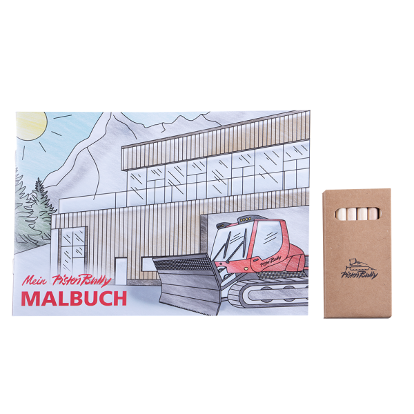 image-alt-Malbuch PistenBully mit Stifte-Set 